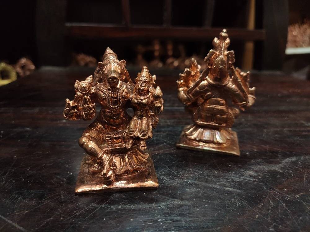 Prasiddh copper idols presents Lakshmi Narasimha, Varaha,Hyagriva,Narayana copper Idols ( set of 4)