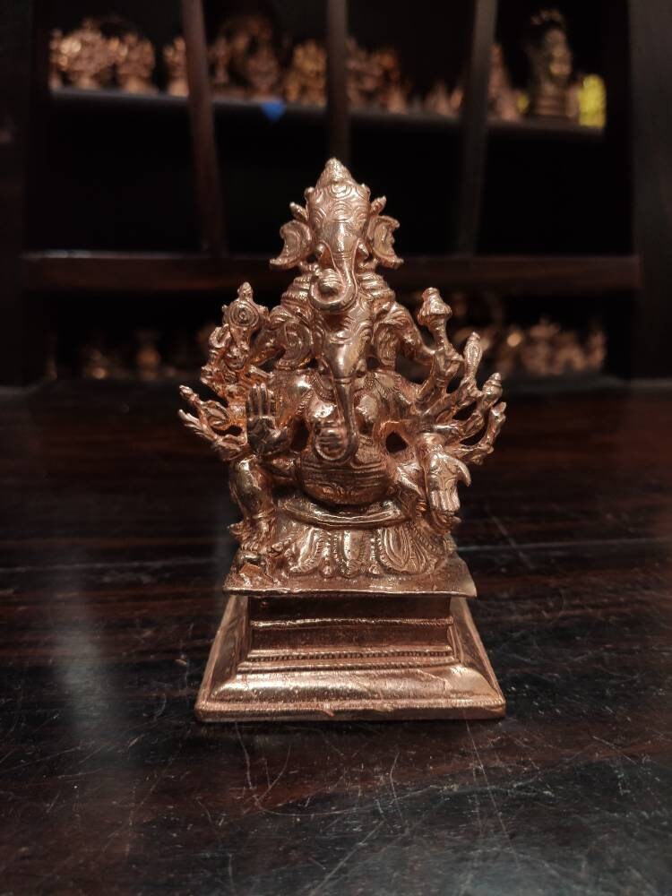 Prasiddh copper idols present copper idol of panchamukhi ganesha