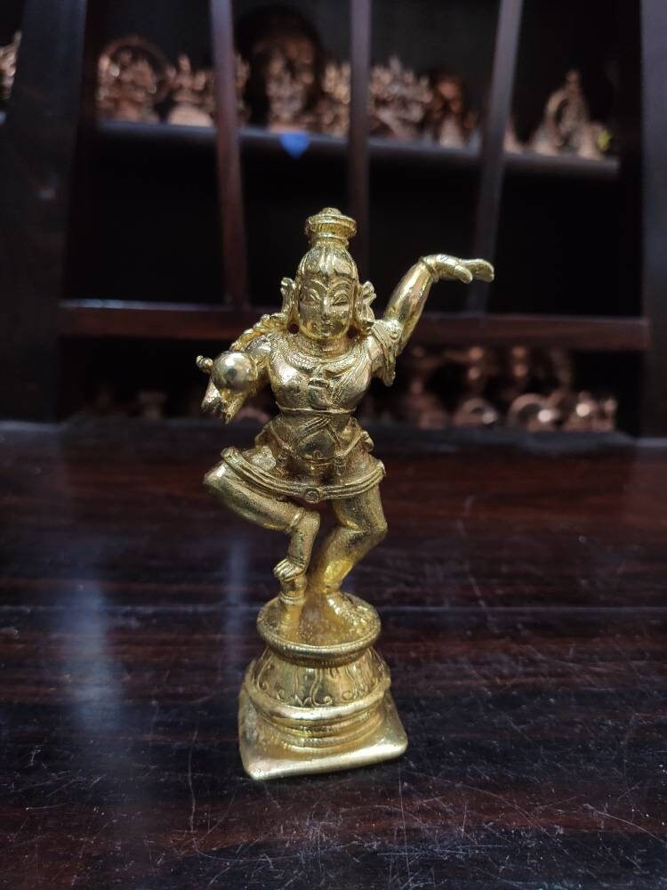 Prasiddh copper idols present panchaloha idol of navaneeth krishna