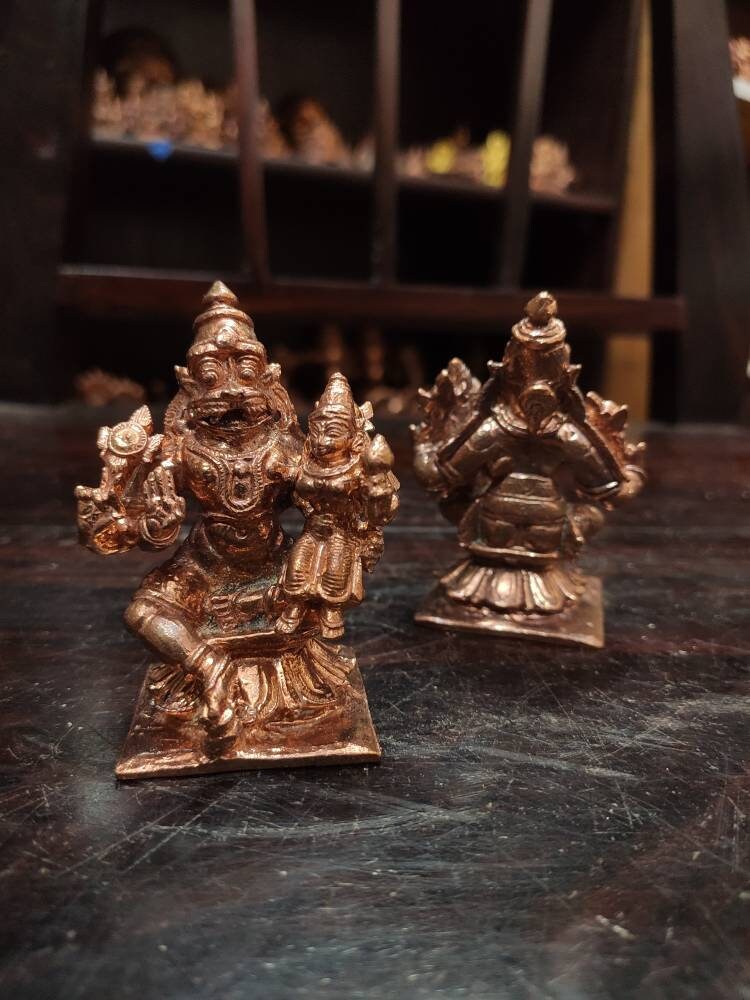 Prasiddh copper idols presents Lakshmi Narasimha, Varaha,Hyagriva,Narayana copper Idols ( set of 4)