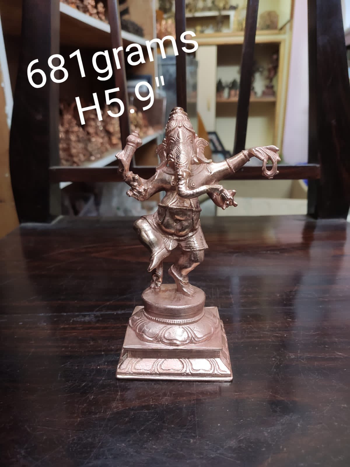 Prasiddh copper idols present copper idol of standing ganesha