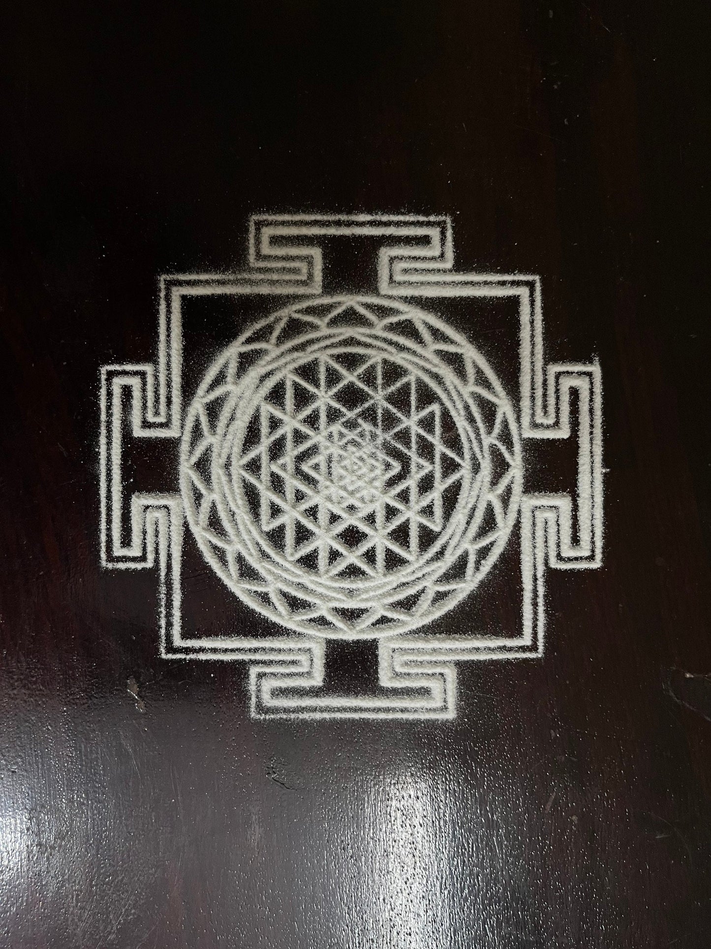 Prasiddh arts presents Rangoli stencil sri yantra ( set of 2 )