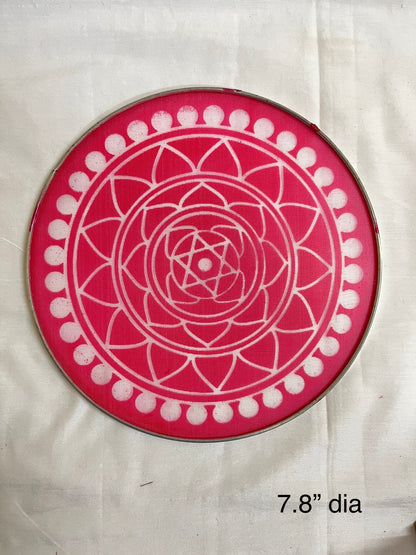 Prasiddh arts presents Rangoli stencil sri yantra ( set of 2 )