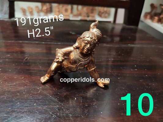 Prasiddh copper idols present copper dol of ambegalu Krishna