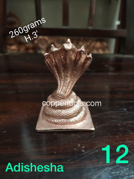 Prasiddh copper idols present copper idol of adishesha Naga