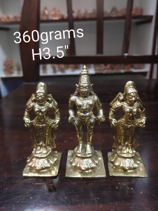 Prasiddh copper idols present Panchaloha Vittala and Rukmini Satyabhama