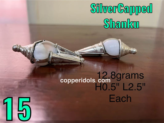 Prasiddh copper idols present silver capping shanku for abhishekam yedamuri