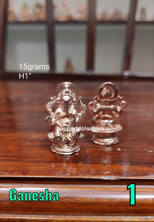 Prasiddh copper idols present copper idol of ganesha set 20 piece