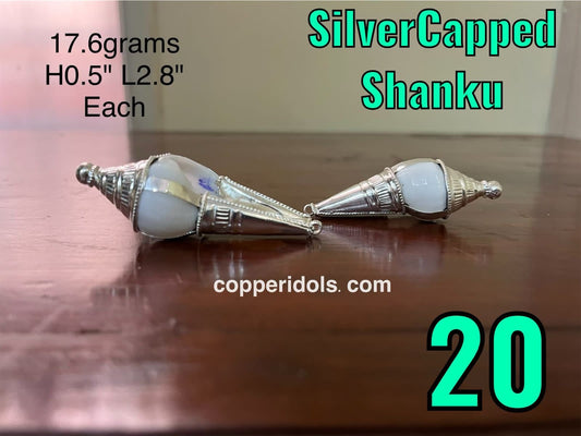 Prasiddh copper idols present silver caping Shanku for abhishekam yadamuri