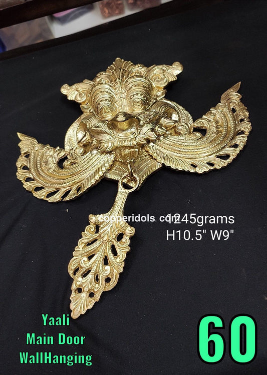 Prasiddh copper idols present Panchaloha idol of yaali main door wall hanging