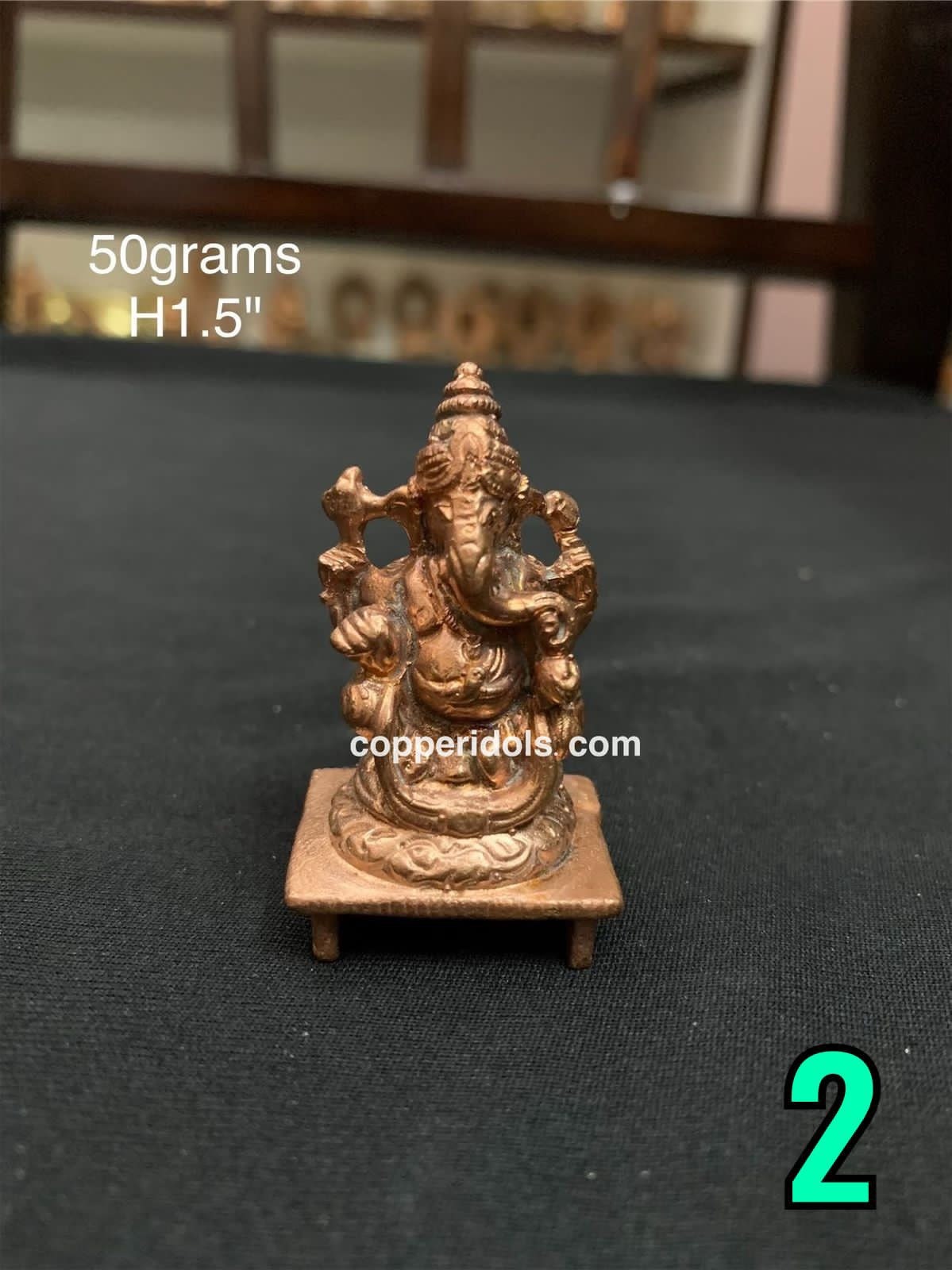 Prasiddh copper idols present copper idol of ganesha set of 5