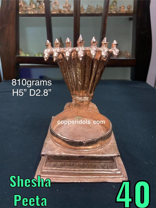 Prasiddh copper idols present copper idol of aadeshesha peeta ( Naga peeta ) suitable for shiva linga Shaligrama Peeta Saligrama peeta