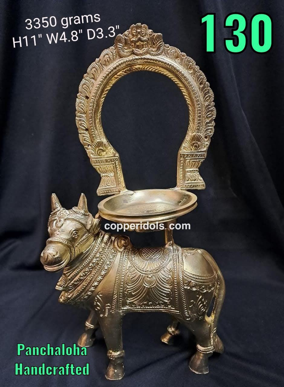 prasiddh copper idols present Panchaloha idol of nandi vahana