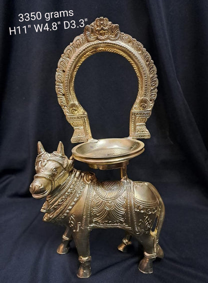 prasiddh copper idols present Panchaloha idol of nandi vahana