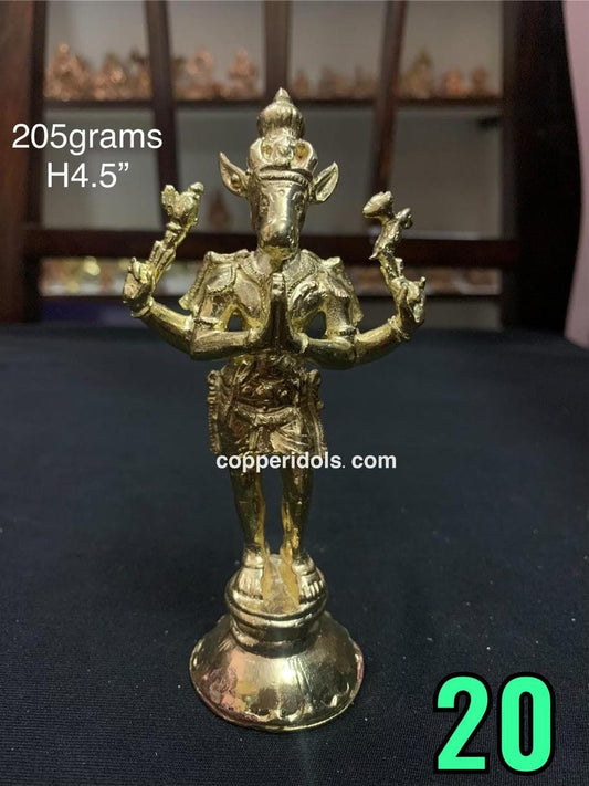 Prasiddh copper idols present Panchaloha idol of Nandishwara