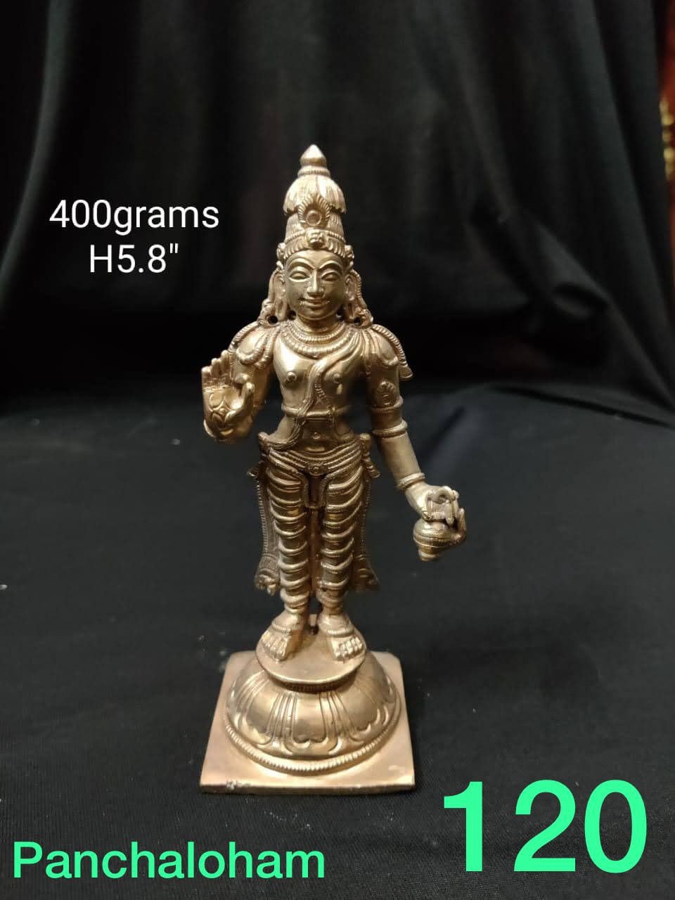 prasiddh copper idols present Panchaloha idol of chinmudra kamandala subramanya swamy