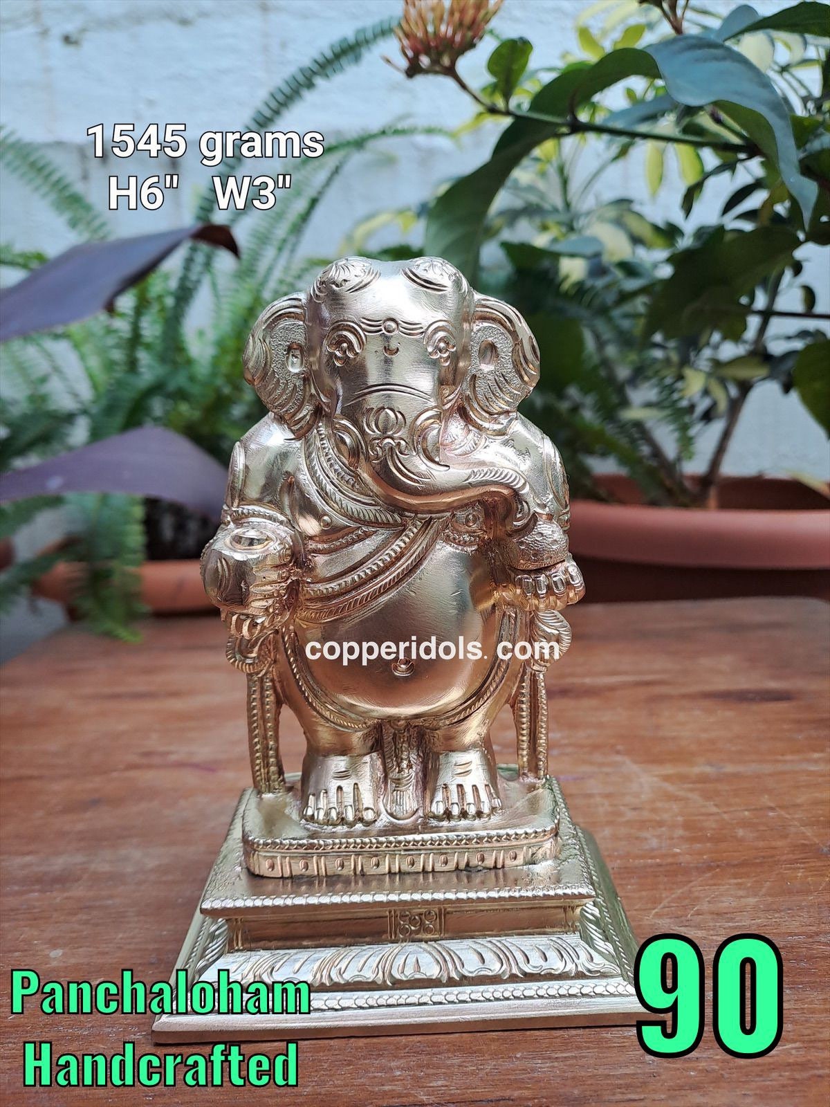 prasiddh copper idols present Panchaloha idol of Idugunji Gokarna ganesha handcrafted