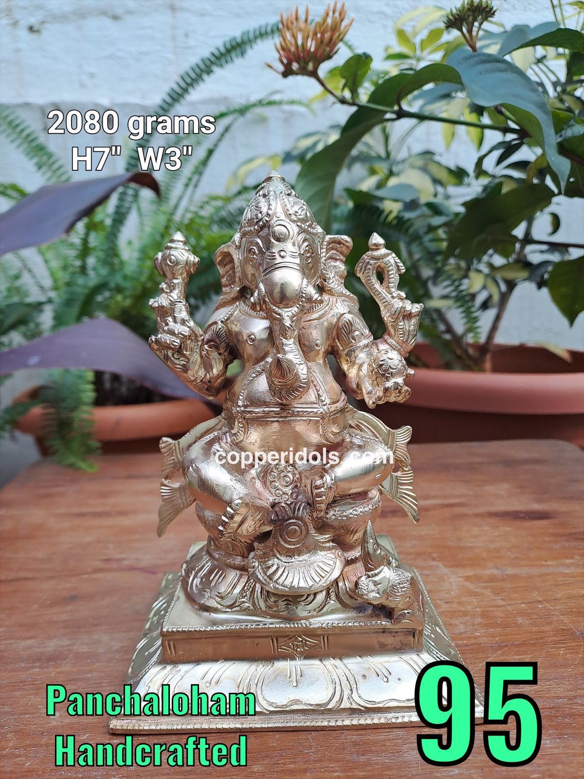 prasiddh copper idols present Panchaloha idol of ganesha handcrafted