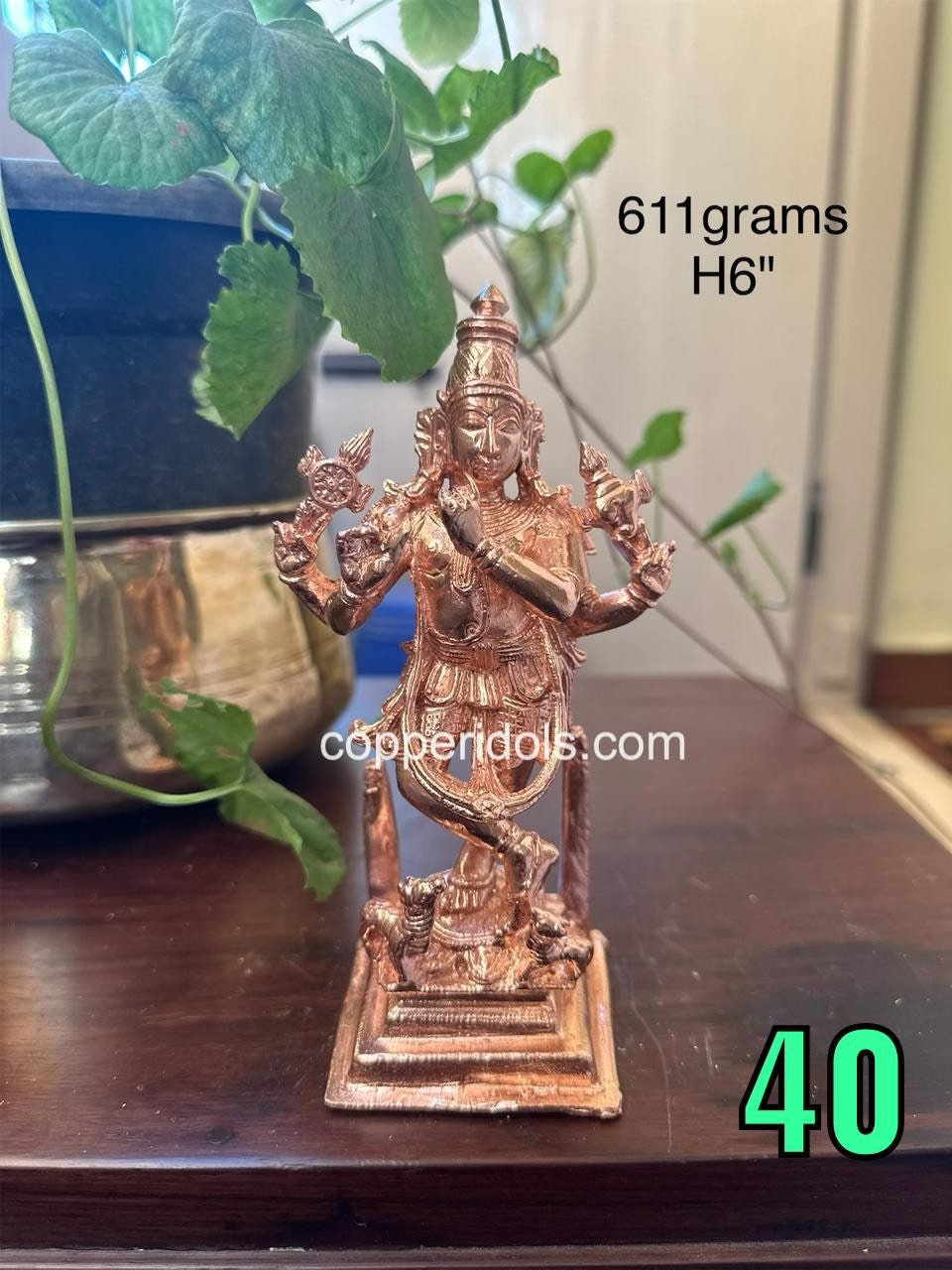 Prasiddh copper idols present copper idol of chaturbuja venugopala krishna