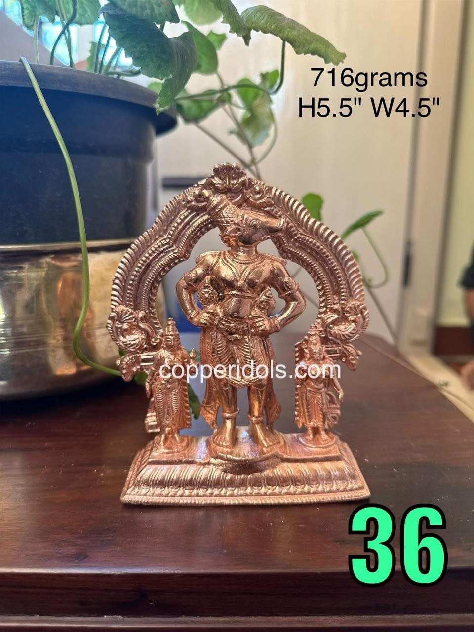 Prasiddh copper idols presents Srimushnam Varaha god with his consorts sridevi bhudevi