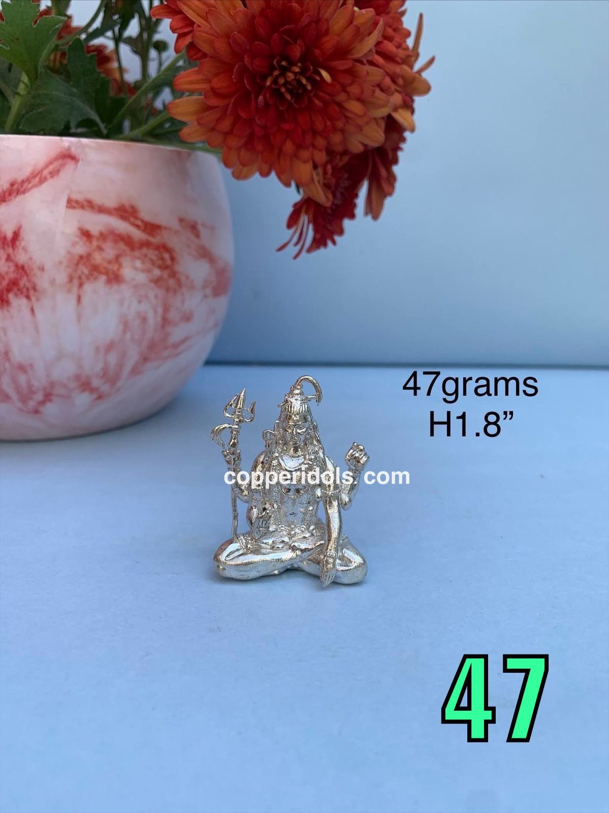 Prasiddh copper idols present silver idol of shiva