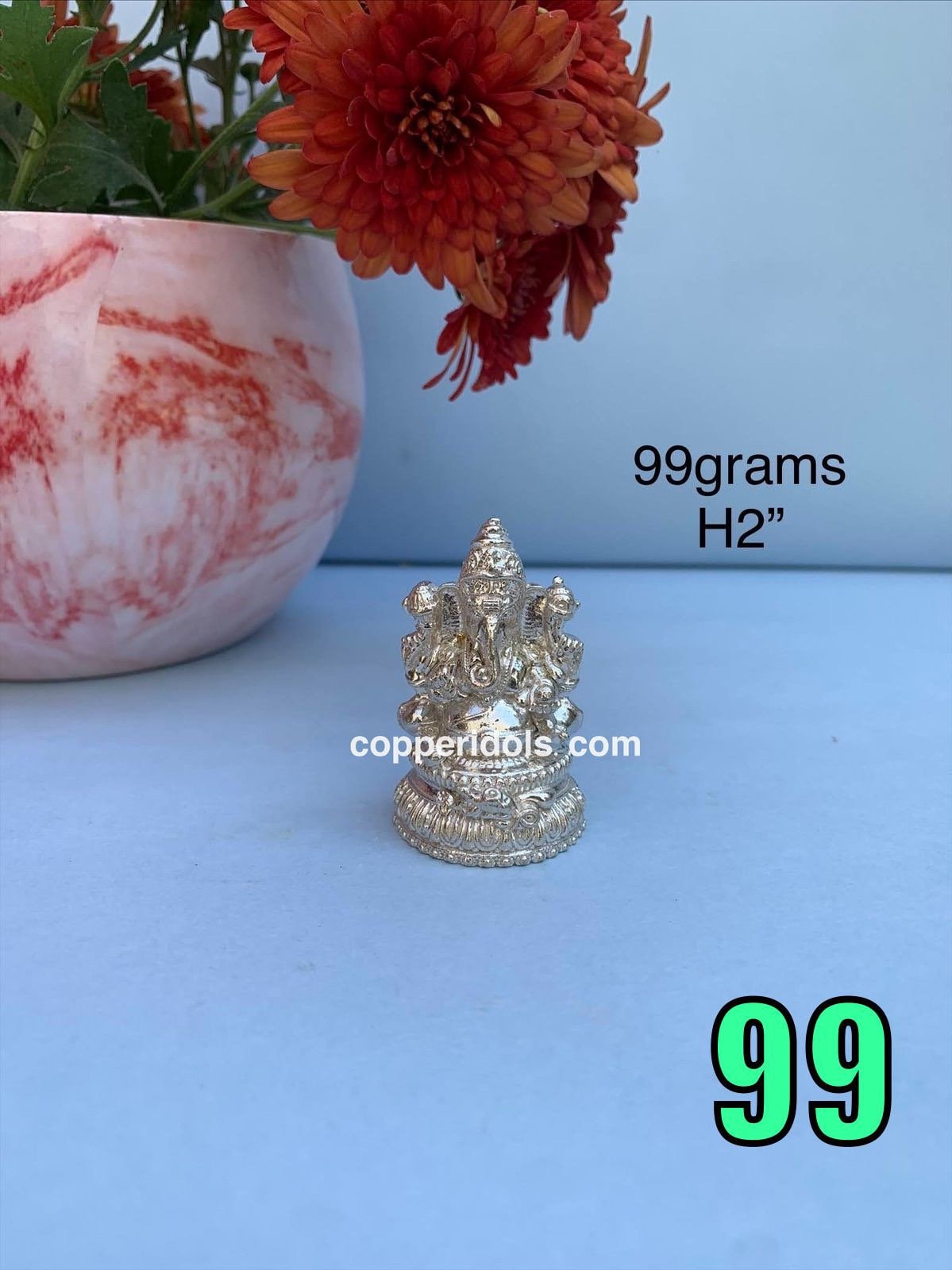 Prasiddh copper idols present silver idol of ganesha