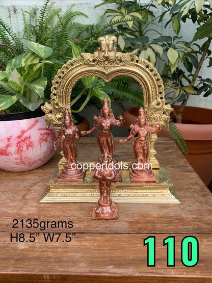 Prasiddh copper idols present copper idol of rama parivara rama set rama Lakshmana sita hanumantha