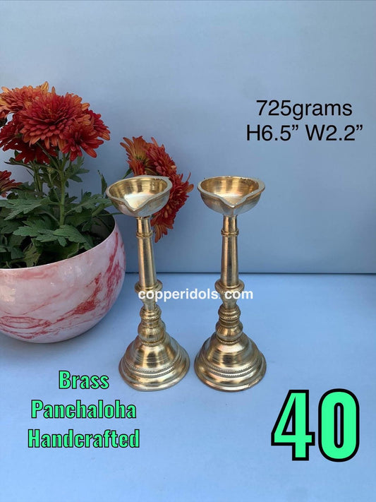 prasiddh copper idols present Panchaloha karnataka style handcrafted deepam lamp