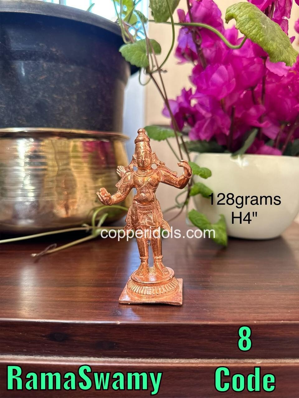 Prasiddh copper idols present copper idol of rama swamy ,moola rama,anandrama,kodandarama