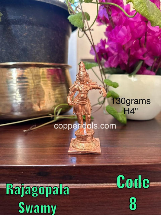 Prasiddh copper idols present copper idol of rajagopala swamy,mannargudi rajagopala