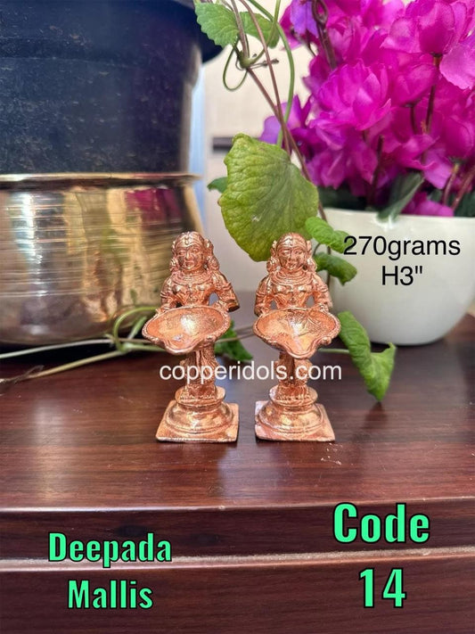 Prasiddh copper idols present copper idol of deepa malli lady lamp. Paavai villaku traditional