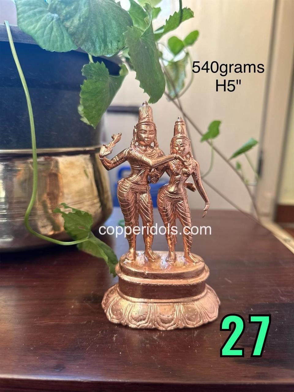 Prasiddh copper idols present copper idol of alingana murthy shiva Parvati