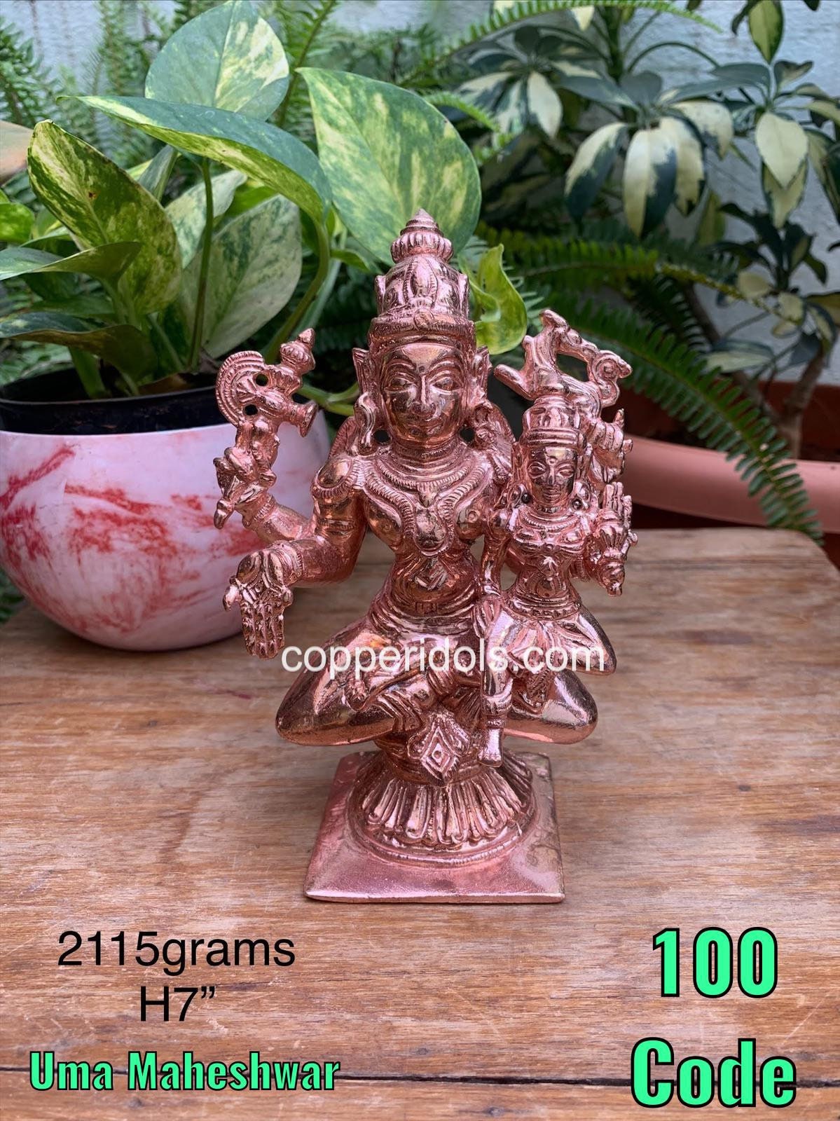 Prasiddh copper idols present copper idol of uma maheshwara shiva parvati