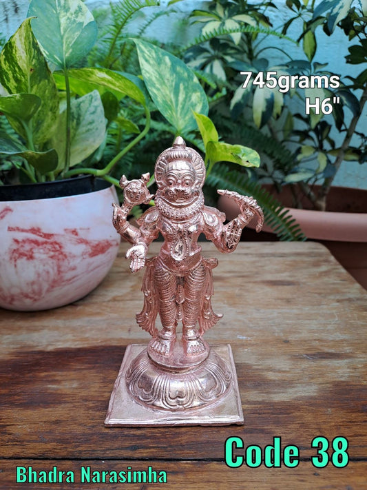 Prasiddh copper idols presents copper idol of narasimha