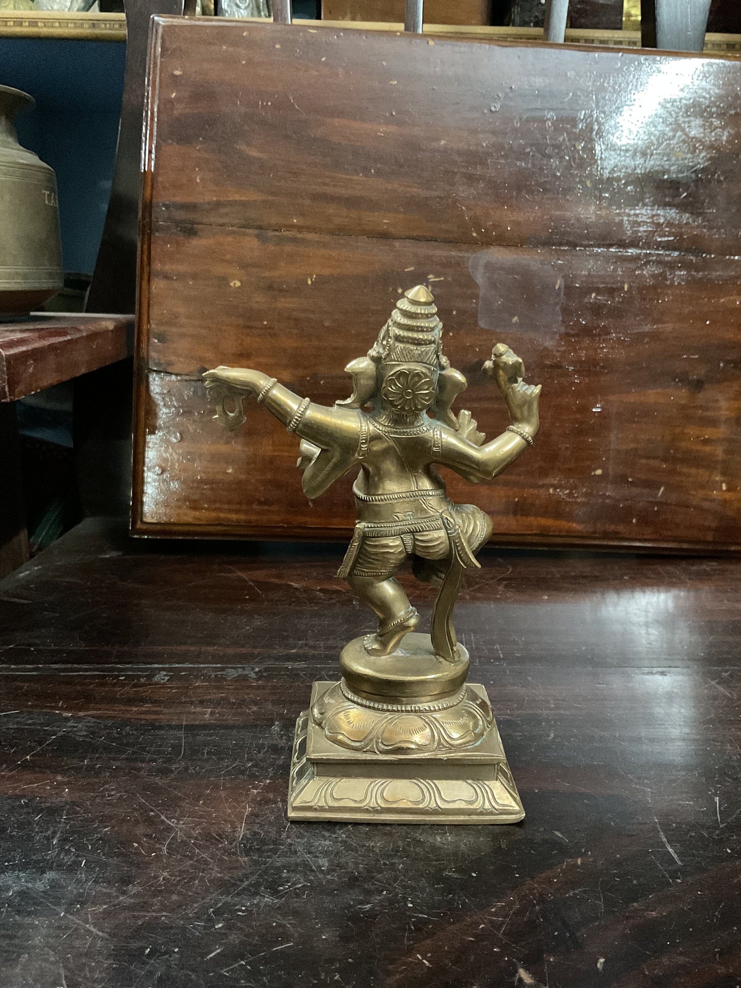 Vintage bronze cast nartana ganesha