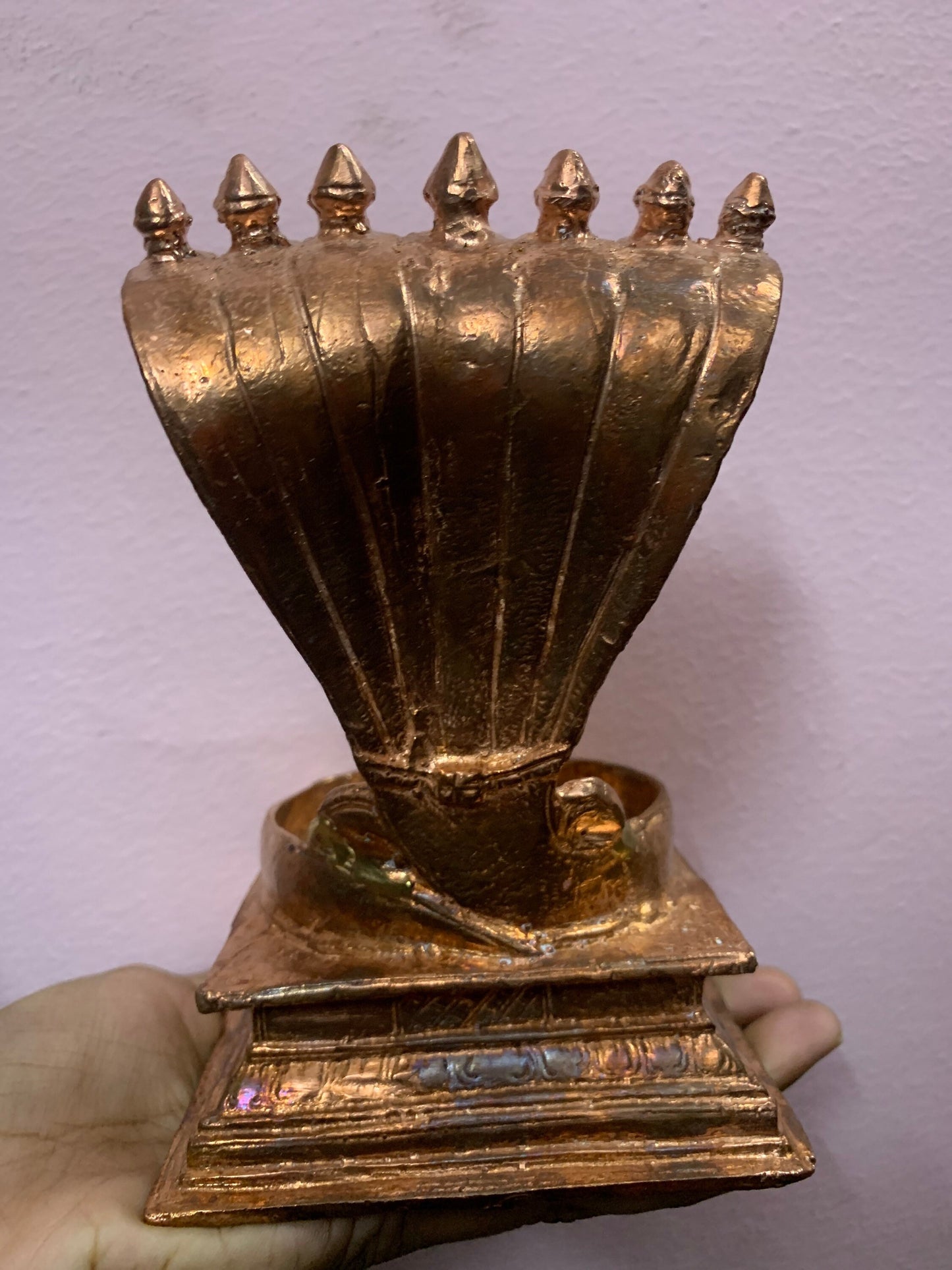 Prasiddh copper idols present copper idol of aadeshesha peeta ( Naga peeta ) suitable for shiva linga Shaligrama Peeta Saligrama peeta