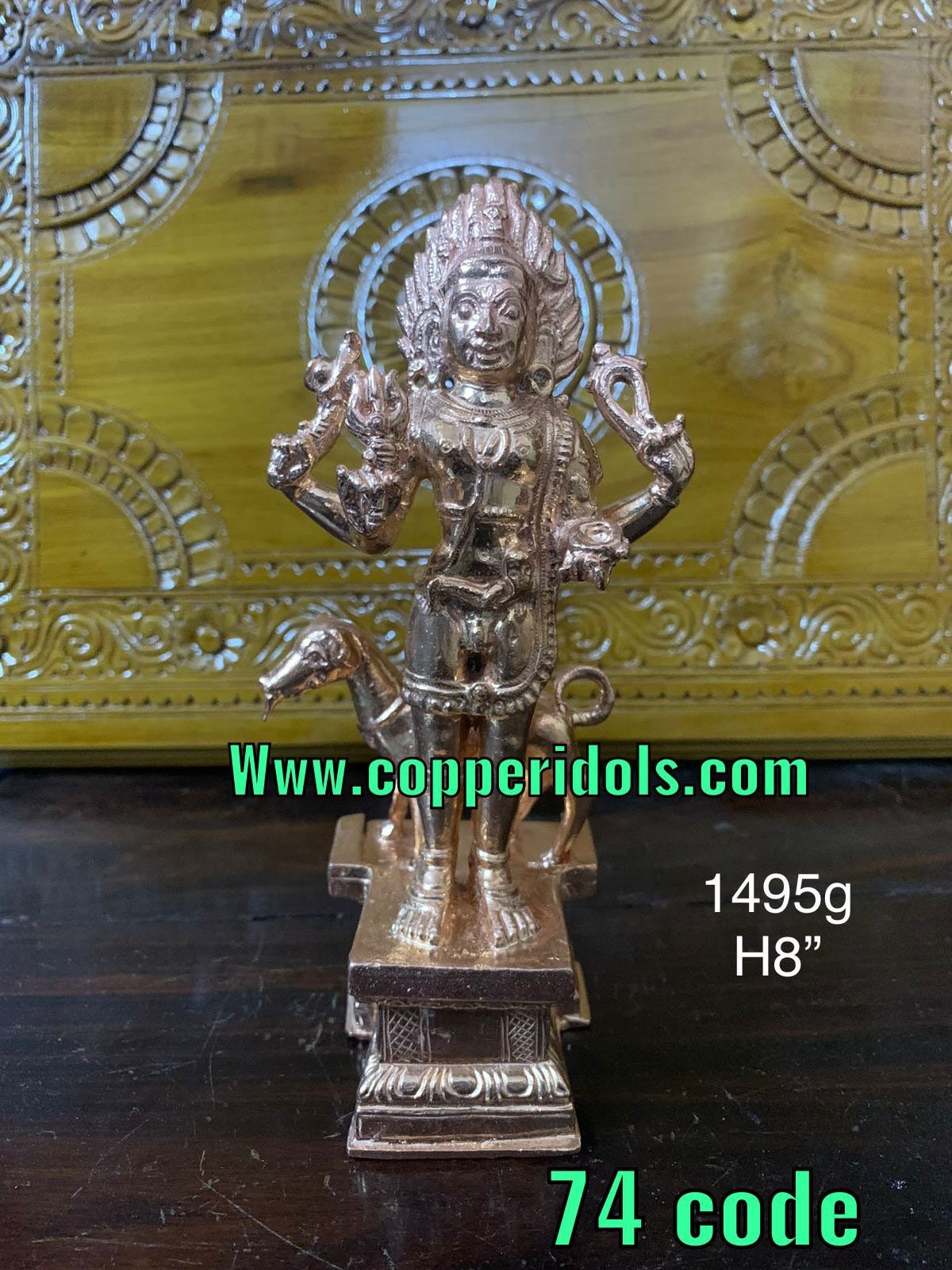 Prasiddh copper idols present copper idol of kalabairava swamy - Bhairava Swamy - a fierce form of shiva