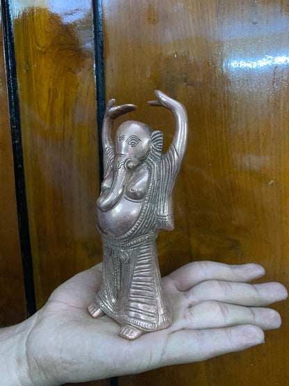 Indian antique store presents vintage idol of standing ganesha