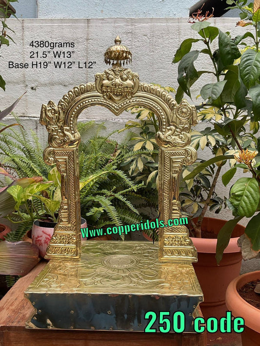 Prasiddh copper idols present brass handcrafted udupi style Venkatraman peeta prabhavali