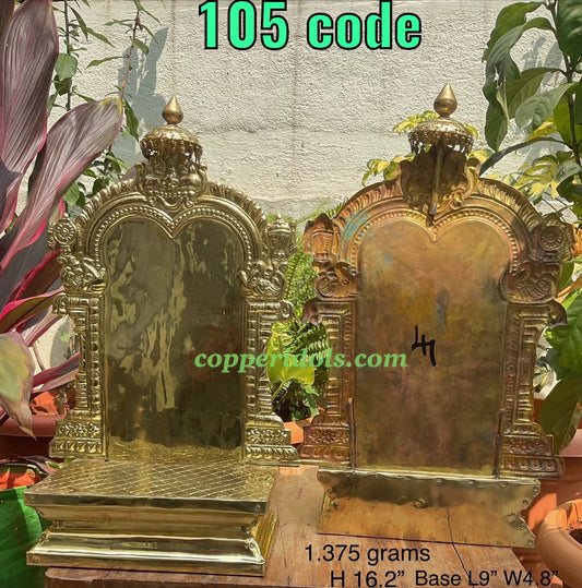 Prasiddh copper idols present brass wooden Vishnu peeta prabhavali udupi style