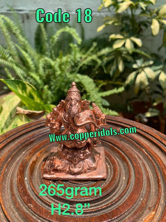 Copper Ganesha idol