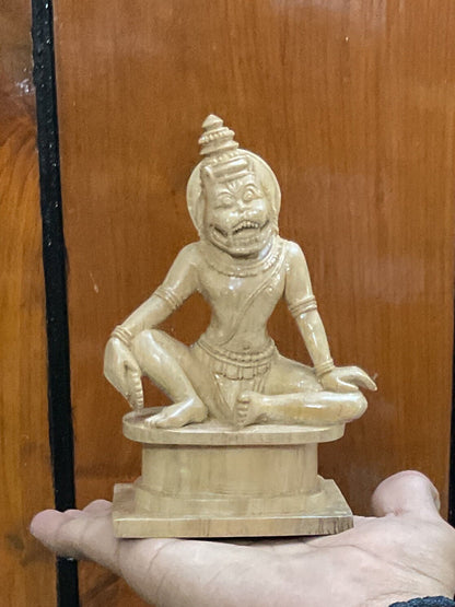 Indian antique store present wooden idol of Ramtek kevala narasimha