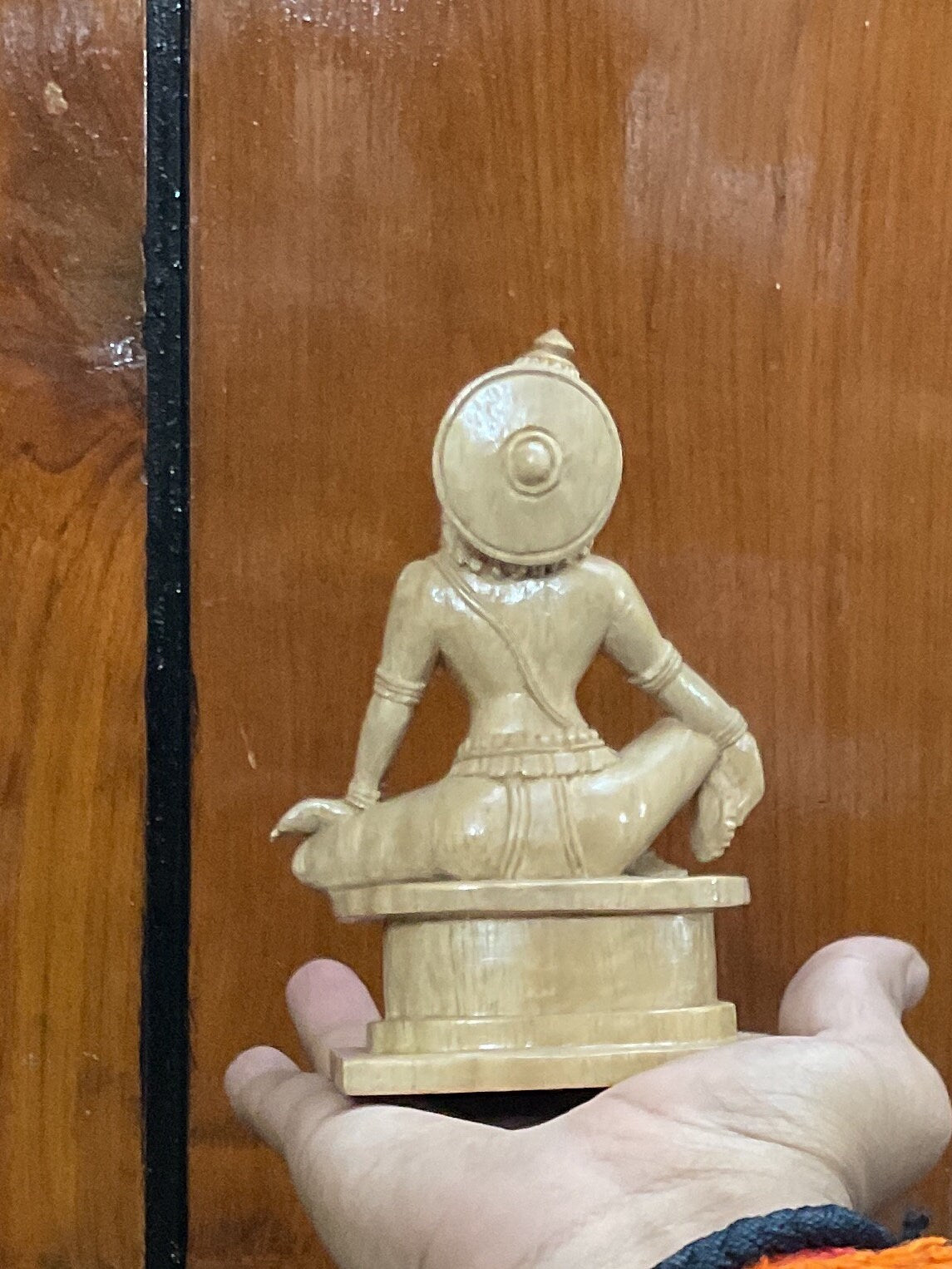 Indian antique store present wooden idol of Ramtek kevala narasimha