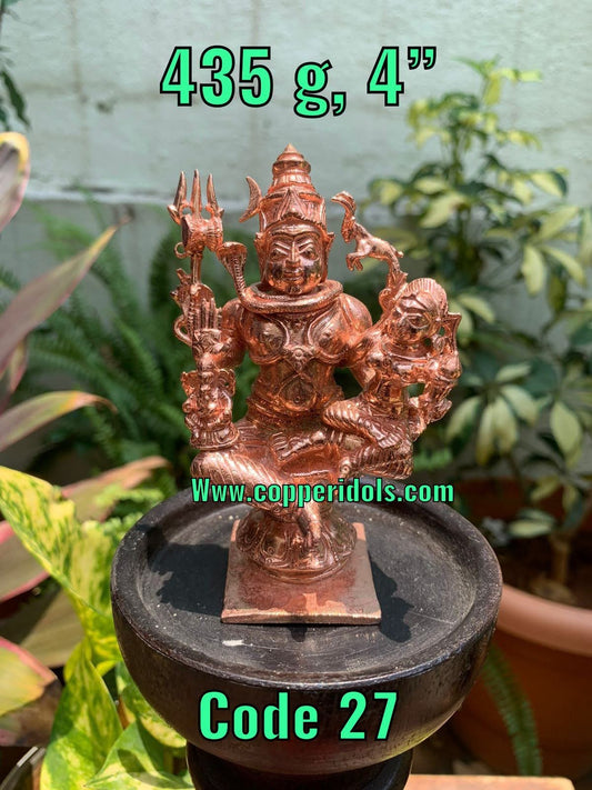 Prasiddh copper idols presents copper idol of Shiva Parvathi