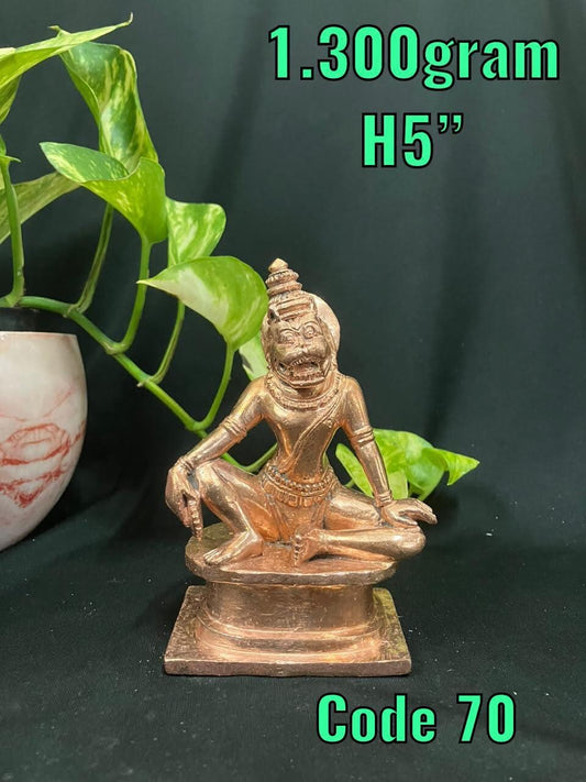 Prasiddh copper idols present copper idol of prayoga chakra narasimha / sukasana narasimha