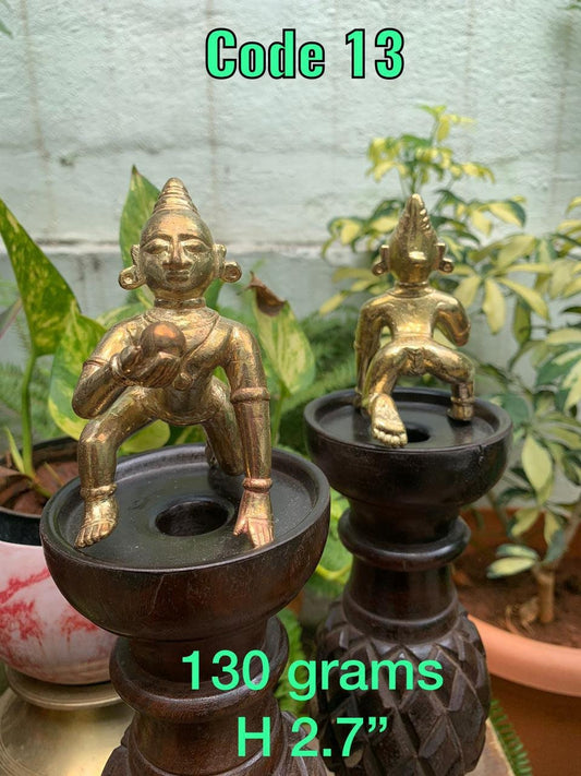 Prasiddh copper idols presents panchaloha idol of ambegalu krishna crawling krishna