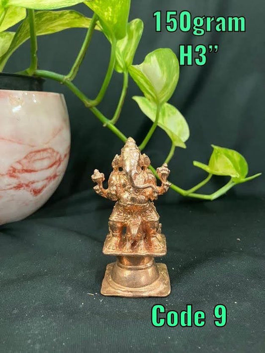 Prasiddh copper idols present copper idol of mushika vahana ganesha