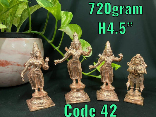 Prasiddh copper idols present copper idol of rama parivara Kalyan rama set rama Lakshmana sita hanumantha