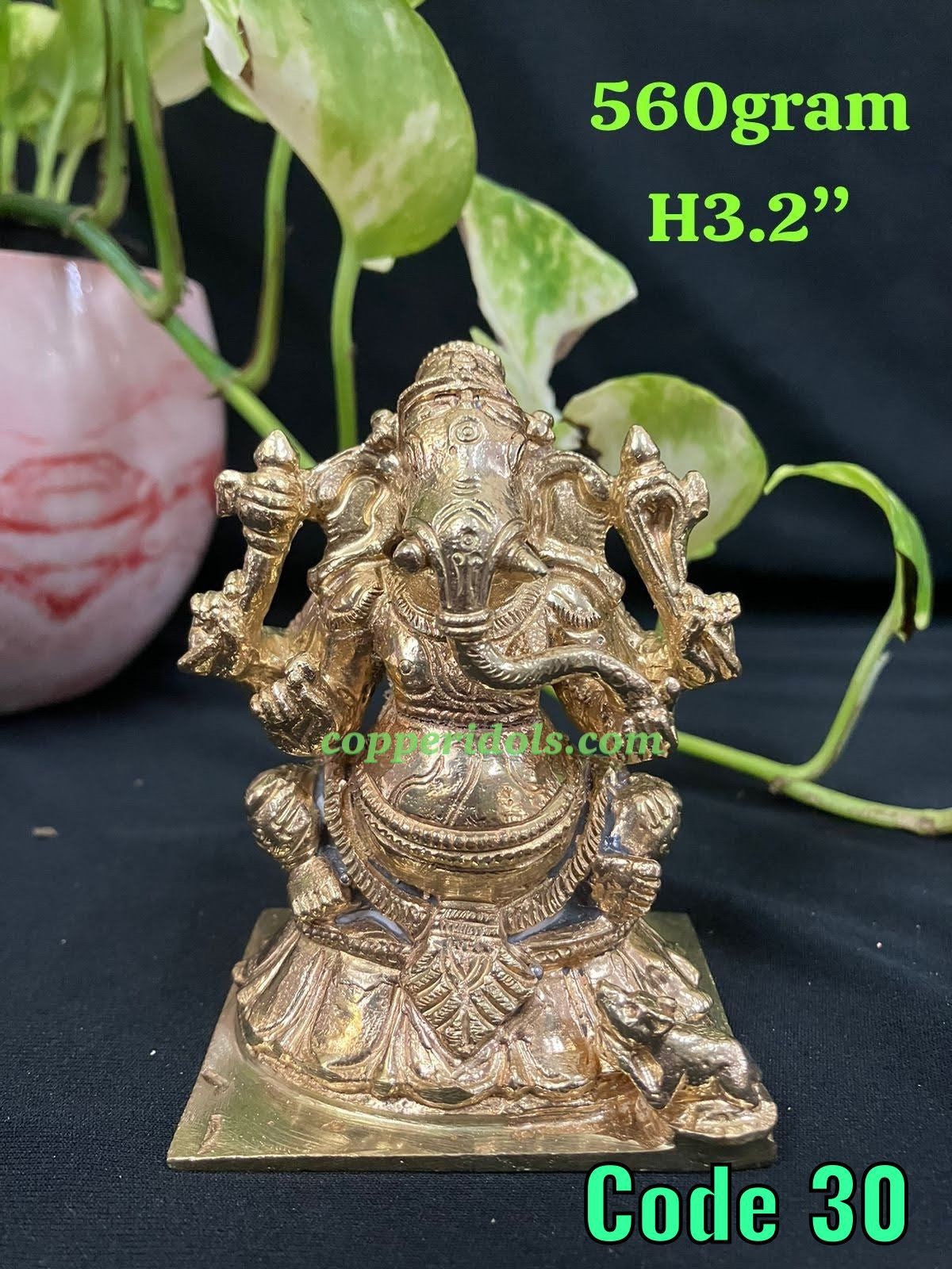 Prasiddh copper idols presents panchaloha idol of hoysala style mysore ganesha