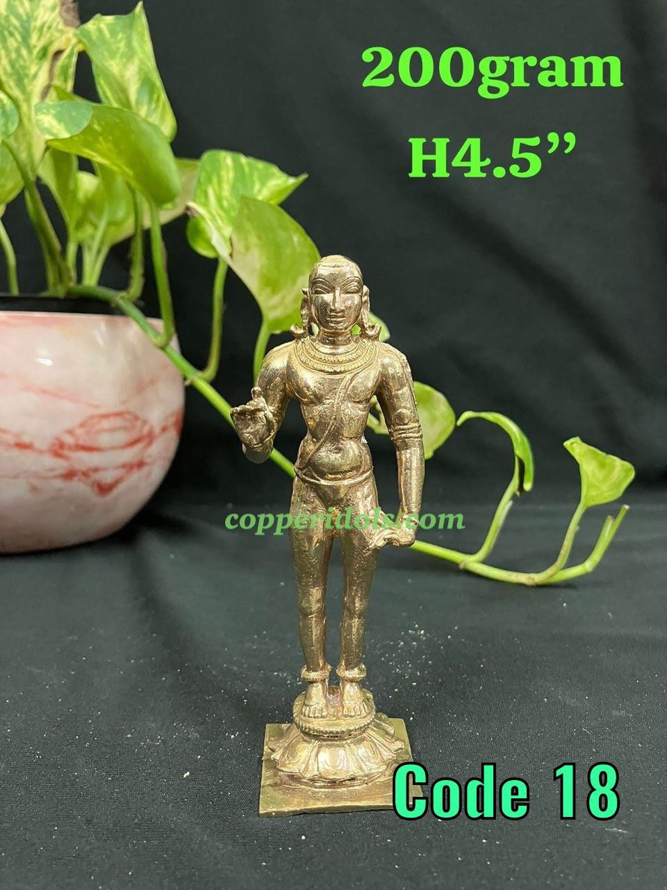 Prasiddh copper idols presents Panchaloha idol of dandayuda pani / murugan/ subramanya